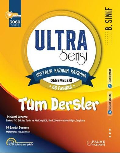 Palme Yayınevi 8.Sınıf Tüm Dersler Ultra Serisi Haftalık Kazanım Kavra