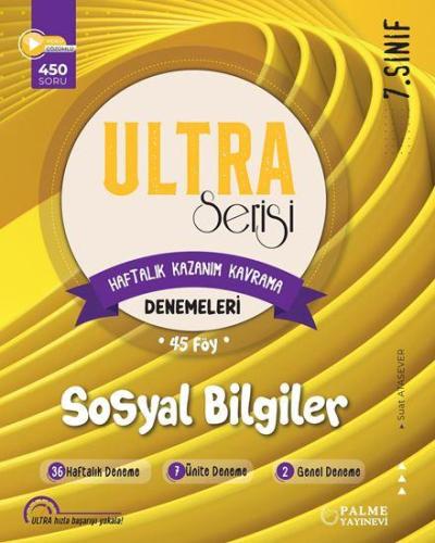 Palme Yayınevi 7.Sınıf Ultra Sosyal Bilgiler Haftalık Kazanım Kavrama 