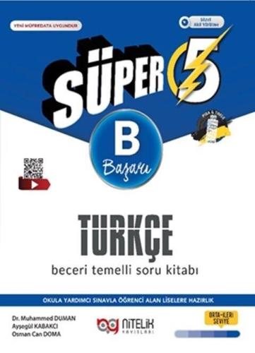 Süper 5.Sınıf Türkçe B Başarı Beceri Temelli Soru Kitabı