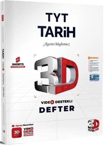 3D Yayınları TYT Tarih Video Destekli Defter