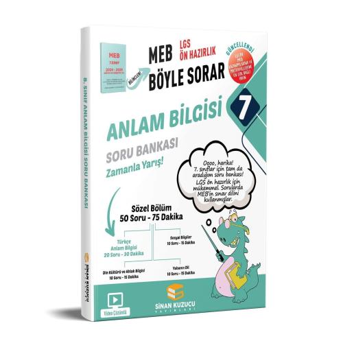 Sinan Kuzucu Yayınları 7. Sınıf | ANLAM BİLGİSİ SORU BANKASI