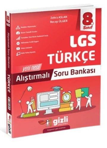 Gizli Yayınları 8. Sınıf Türkçe Alıştırmalı Soru Bankası