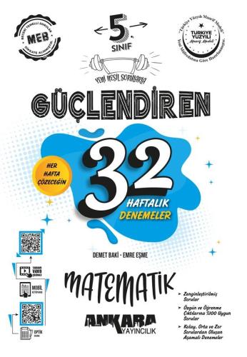 5. Sınıf Güçlendiren 32 Haftalık Matematik Kazanım Denemeleri