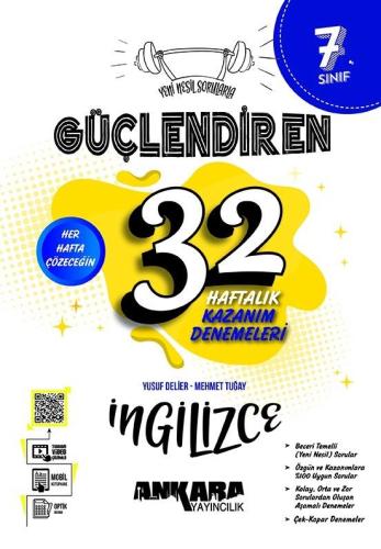 7. Sınıf Güçlendiren 32 Haftalık İngilizce Kazanım Denemeleri